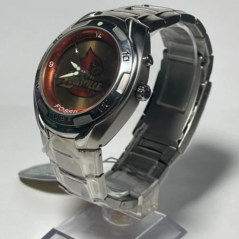 Louisville Cardinals NCAA Stainless-Steel Kaleido Watch by Fossil NEW (RARE)